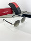 Prada Silver Green Shaded 972 Sunglasses