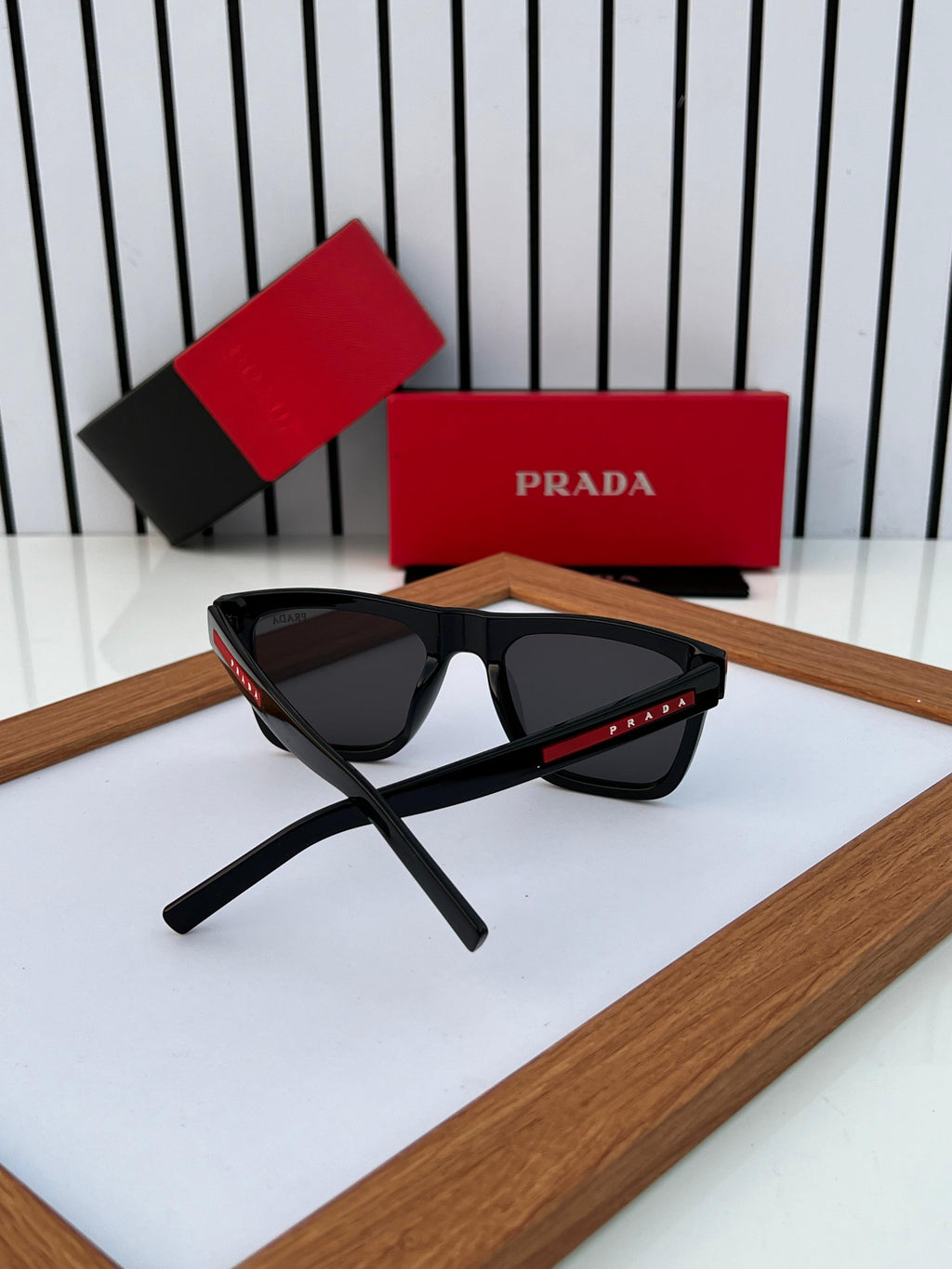 PRADA 3835 FULL BLACK MENS UV-400 SUNGLASSES