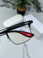 RB #4 METAL BLACK BLUE CUT UV-400 SUNGLASSES