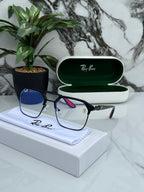 RB #4 METAL BLACK BLUE CUT UV-400 SUNGLASSES