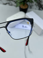 RB #4 METAL BLACK BLUE CUT UV-400 SUNGLASSES