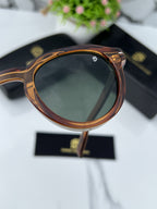 DB TEA OVAL GREEN UV-400 SUNGLASSES
