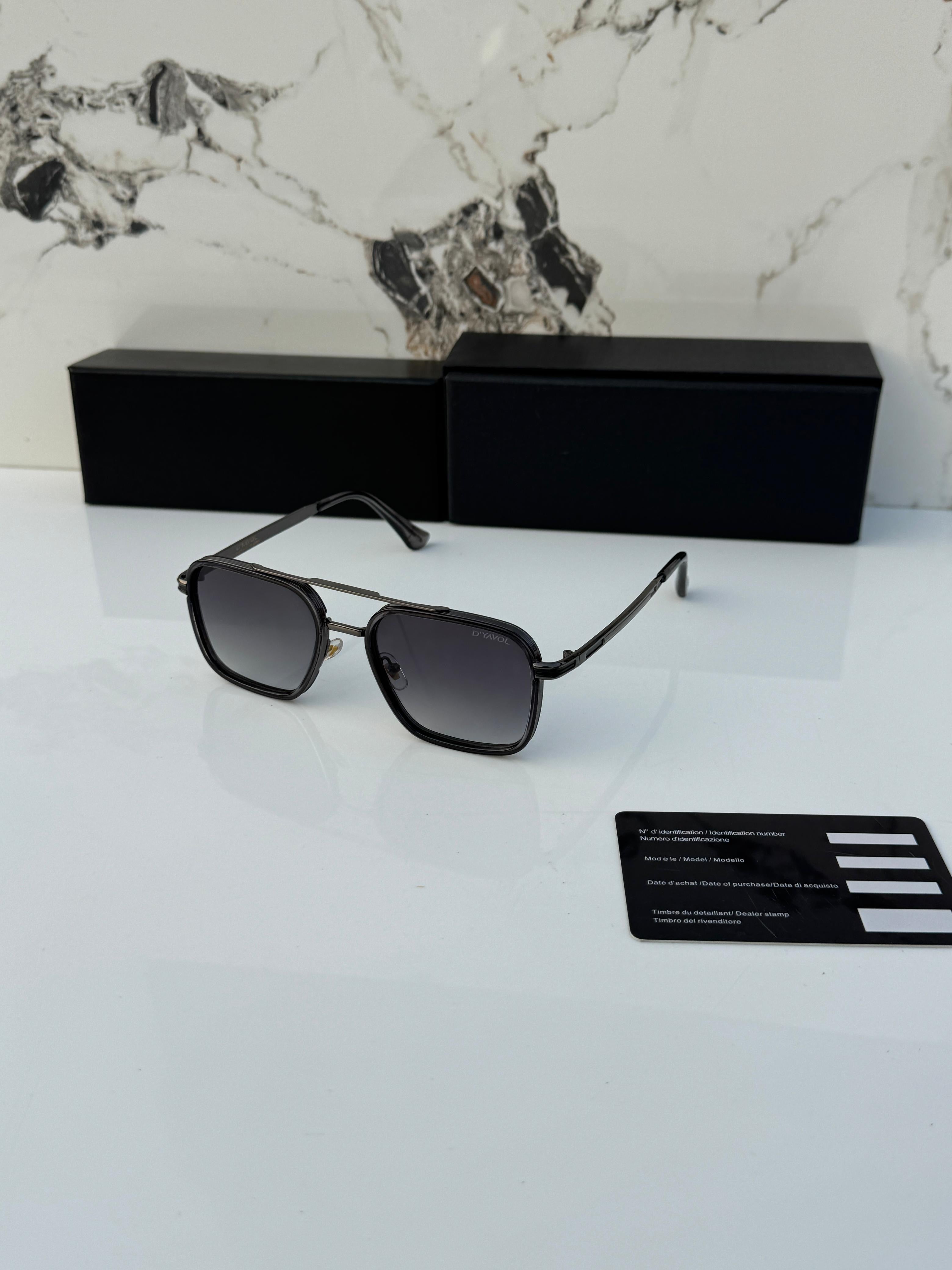 D'YAVOL KING KHAN GUN GREEN DOUBLE SHADED UV-400 SUNGLASSES