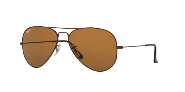 RB Aviator Classic Brown Brown UV-400 Sunglasses