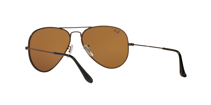 RB Aviator Classic Brown Brown UV-400 Sunglasses