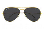 RB Aviator Classic Gold Black UV-400 Sunglasses