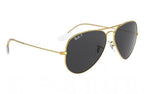 RB Aviator Classic Gold Black UV-400 Sunglasses
