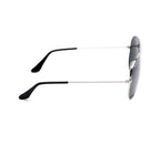 RB Aviator Classic Silver Black UV-400 Sunglasses