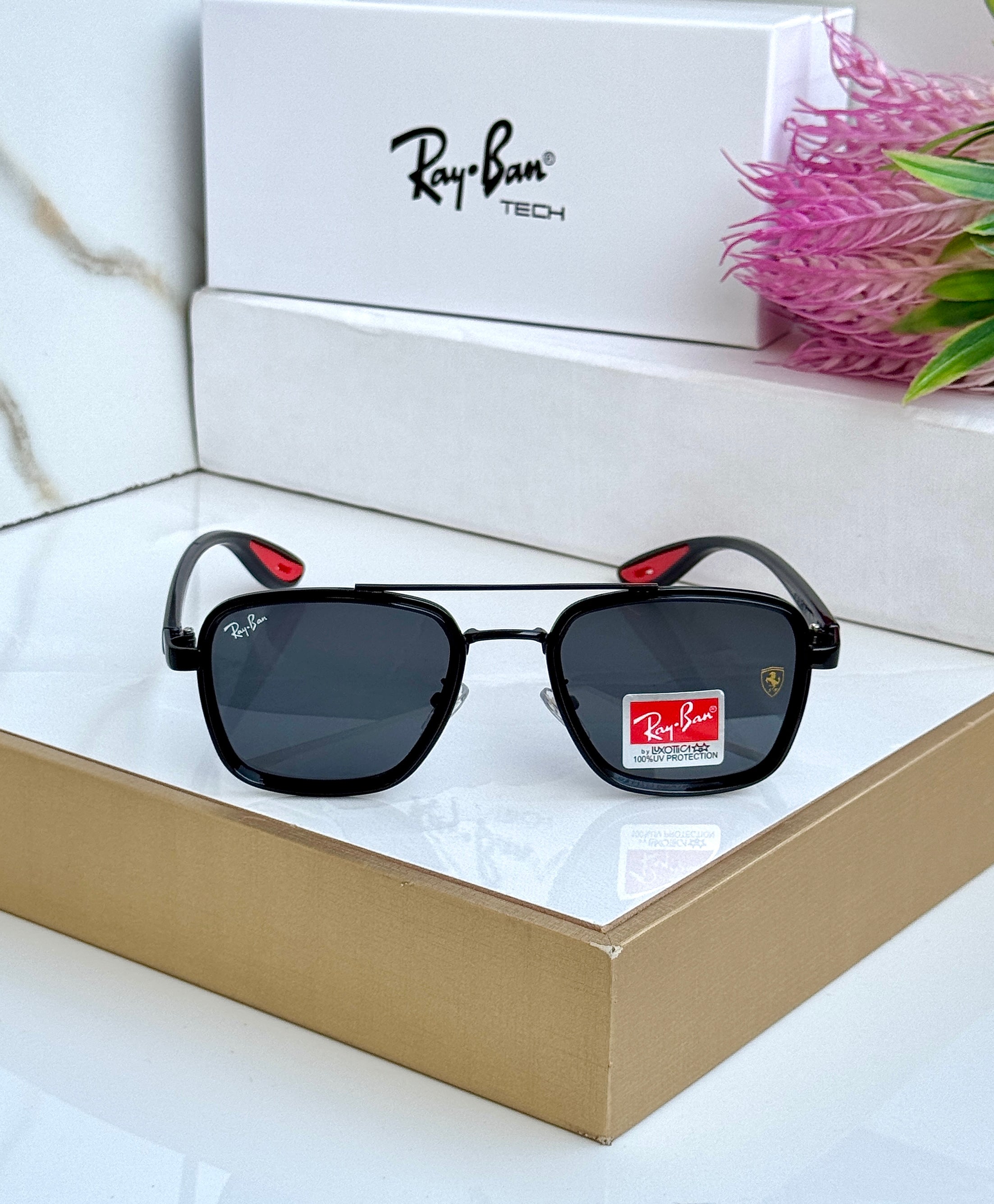 RB #6 METAL FULL BLACK UV-400 SUNGLASSES