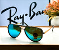 RB 4414 GOLD AQUA UV-400 SUNGLASSES