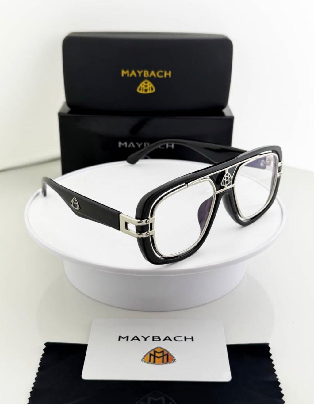 MAY-BACH 7339 SILVER BLACK TRANSPERANT MENS UV-400 SUNGLASSES