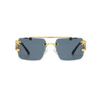 New Stylish Rimless Panther face Luxurious Gold Black UV-400 Unisex Fashion Sunglasses (Copy)