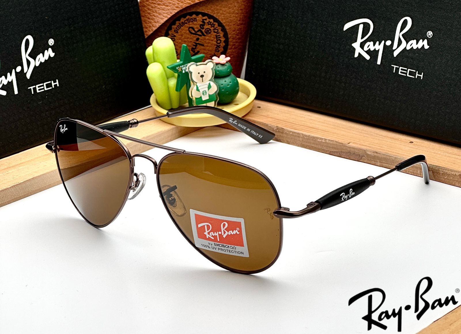 RB 3517 BROWN BROWN UV-400 SUNGLASSES
