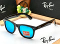 RB 2140 SHINY BLACK AQUA GLASS LENS WAYFARER UV-400 SUNGLASSES