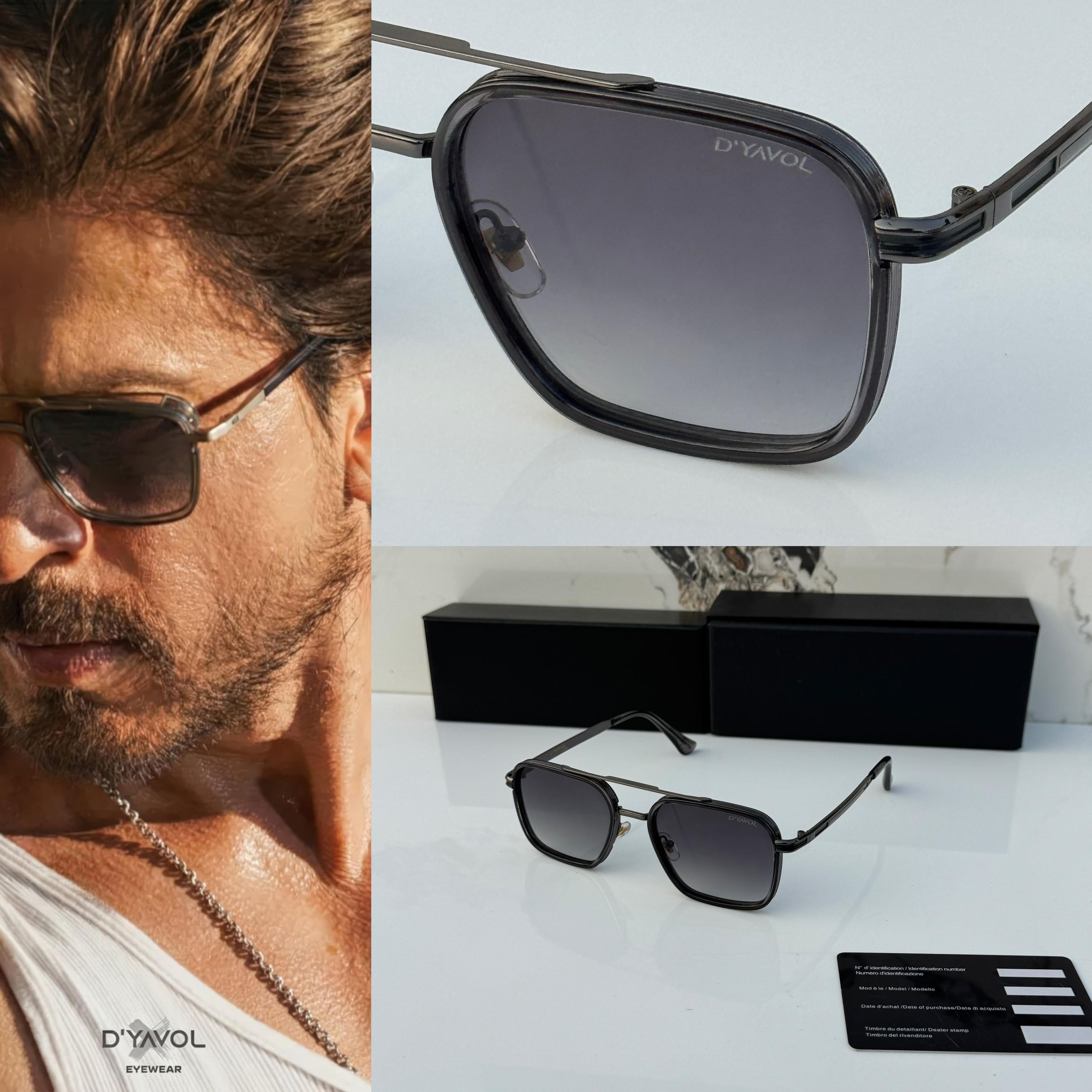 D'YAVOL KING KHAN GUN GREEN DOUBLE SHADED UV-400 SUNGLASSES