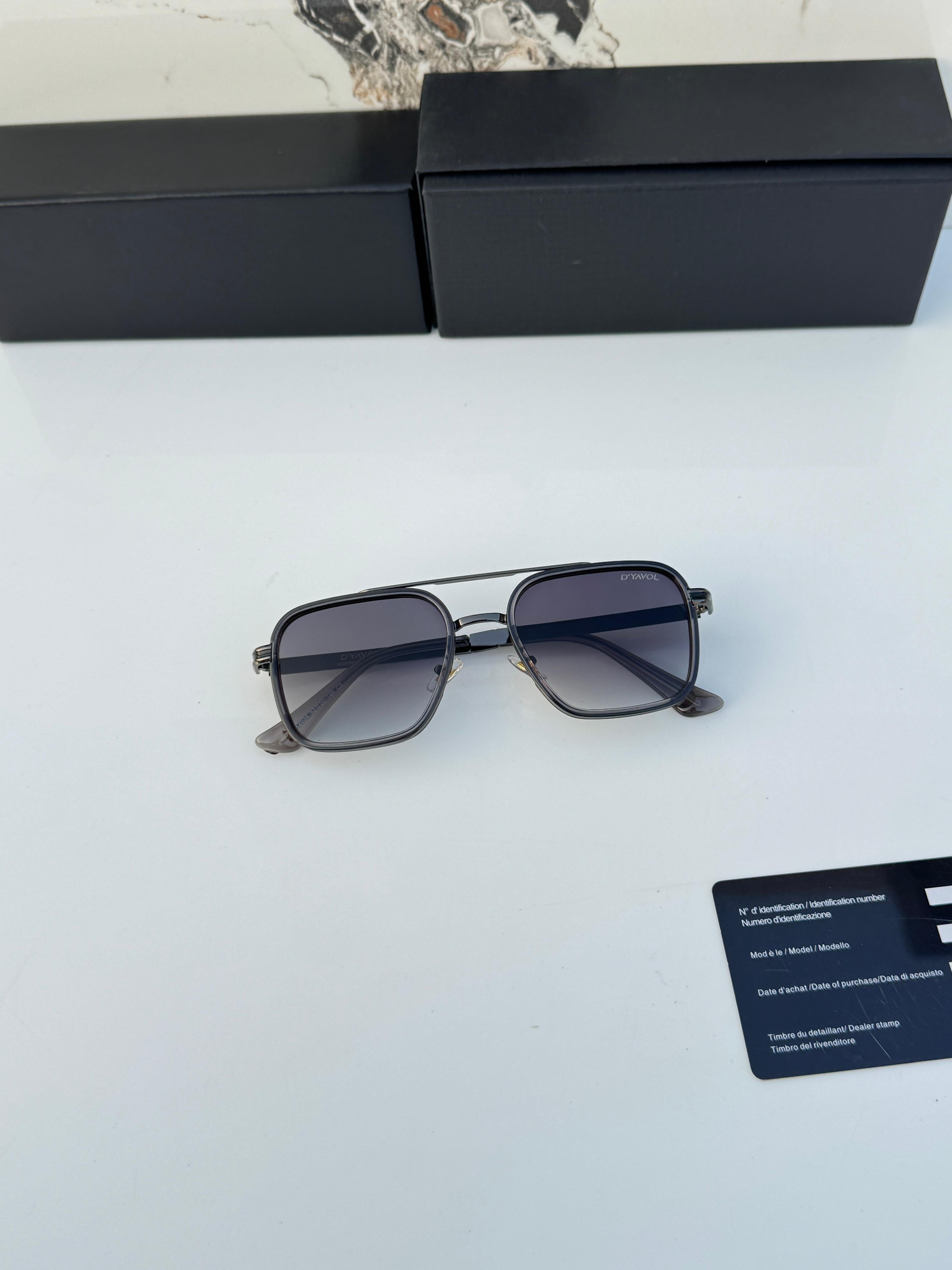 D'YAVOL KING KHAN GUN GREEN DOUBLE SHADED UV-400 SUNGLASSES