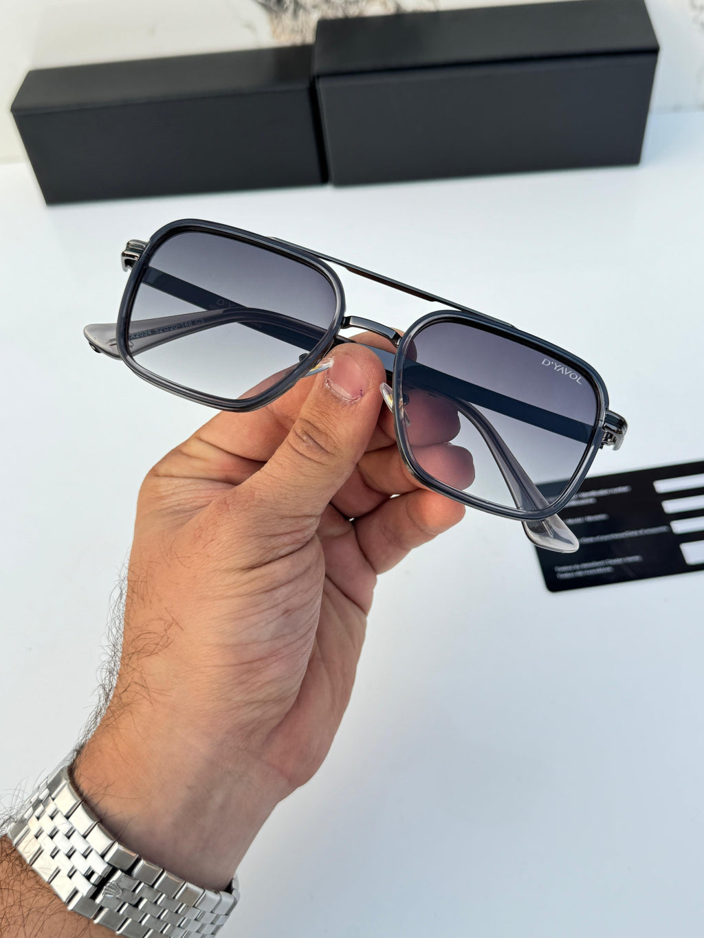 D'YAVOL KING KHAN GUN GREEN DOUBLE SHADED UV-400 SUNGLASSES