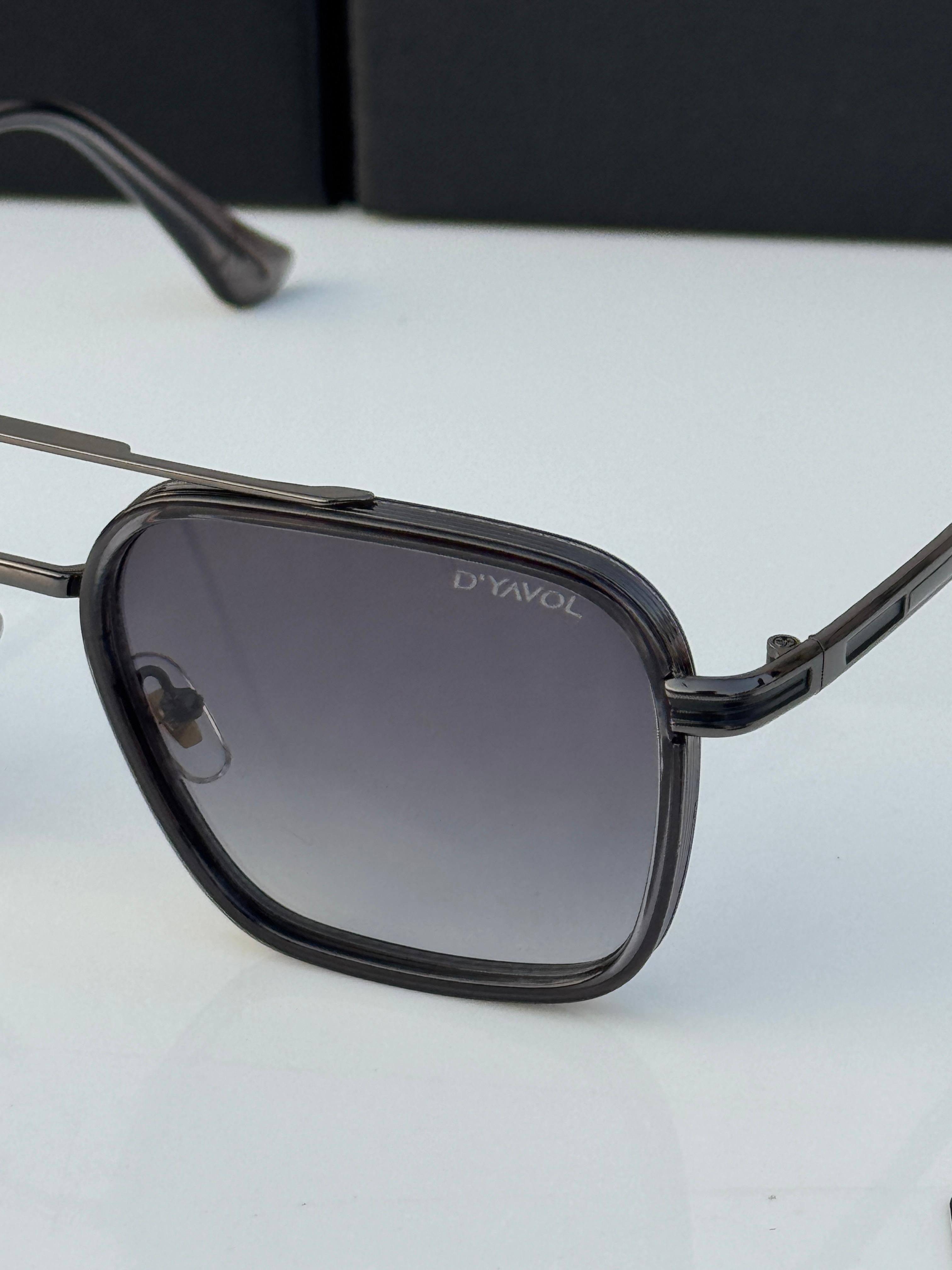 D'YAVOL KING KHAN GUN GREEN DOUBLE SHADED UV-400 SUNGLASSES
