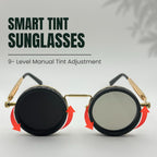 Steampunk Sunglasses: Adjustable Tint, Polarized UV400 Lenses, Personalized Case