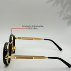 Steampunk Sunglasses: Adjustable Tint, Polarized UV400 Lenses, Personalized Case