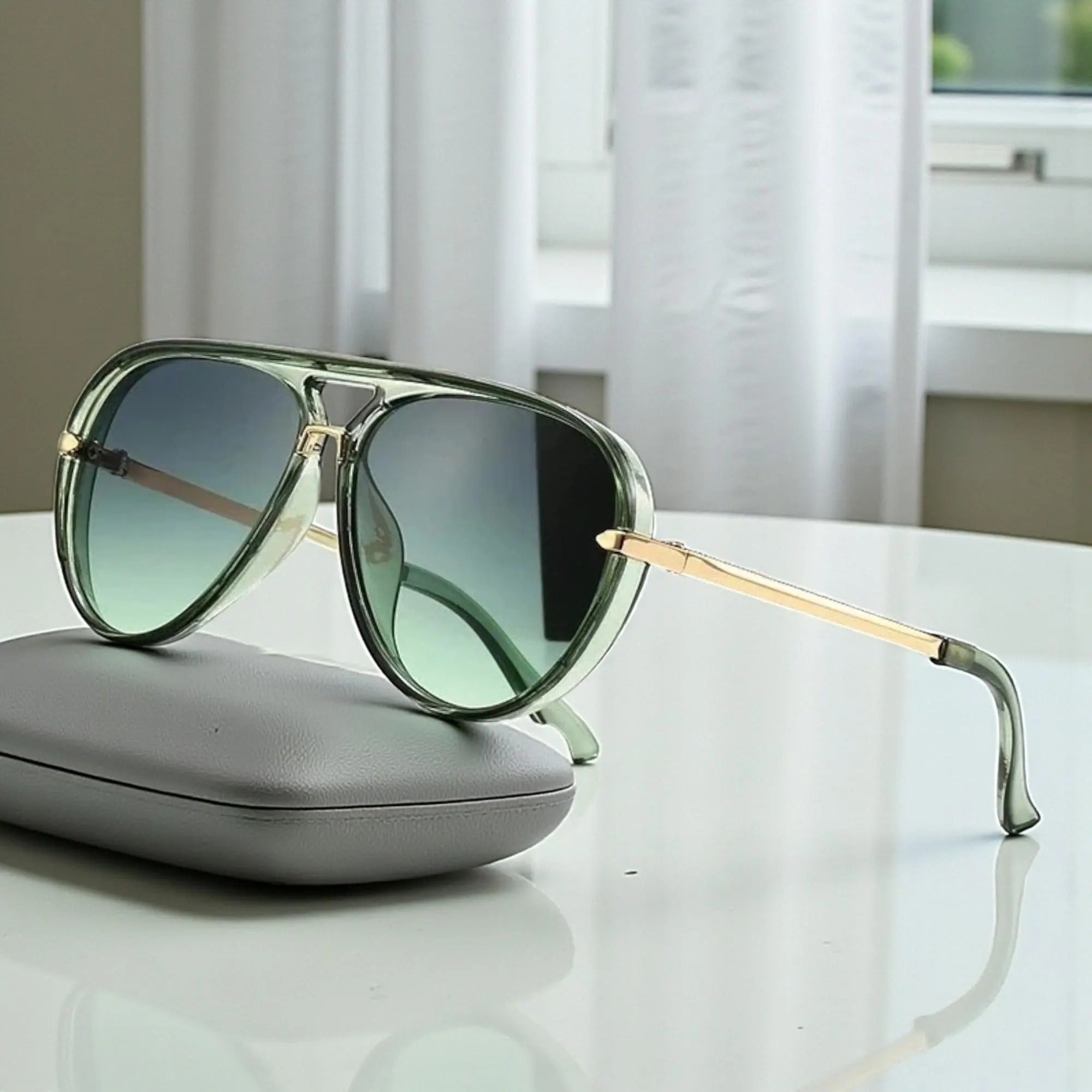 UV Resistant Large Frame Aviator Sunglasses – Outdoor Fishing Fashion Glasses Gift