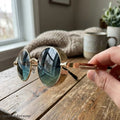 Vintage Round Steampunk Sunglasses: 90s Retro Costume Shades