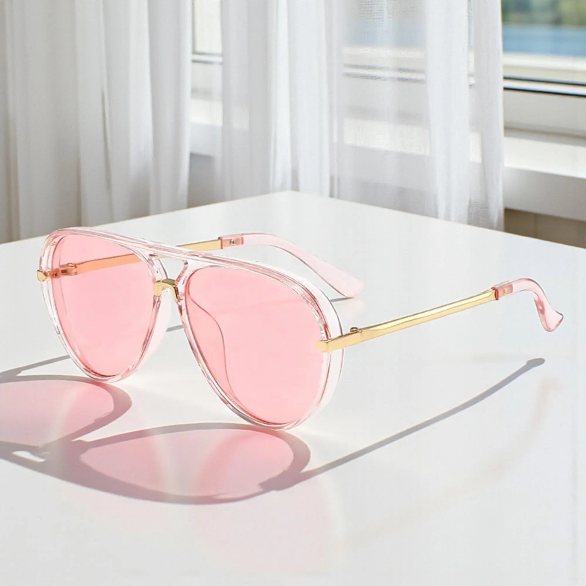 UV Resistant Large Frame Aviator Sunglasses – Outdoor Fishing Fashion Glasses Gift