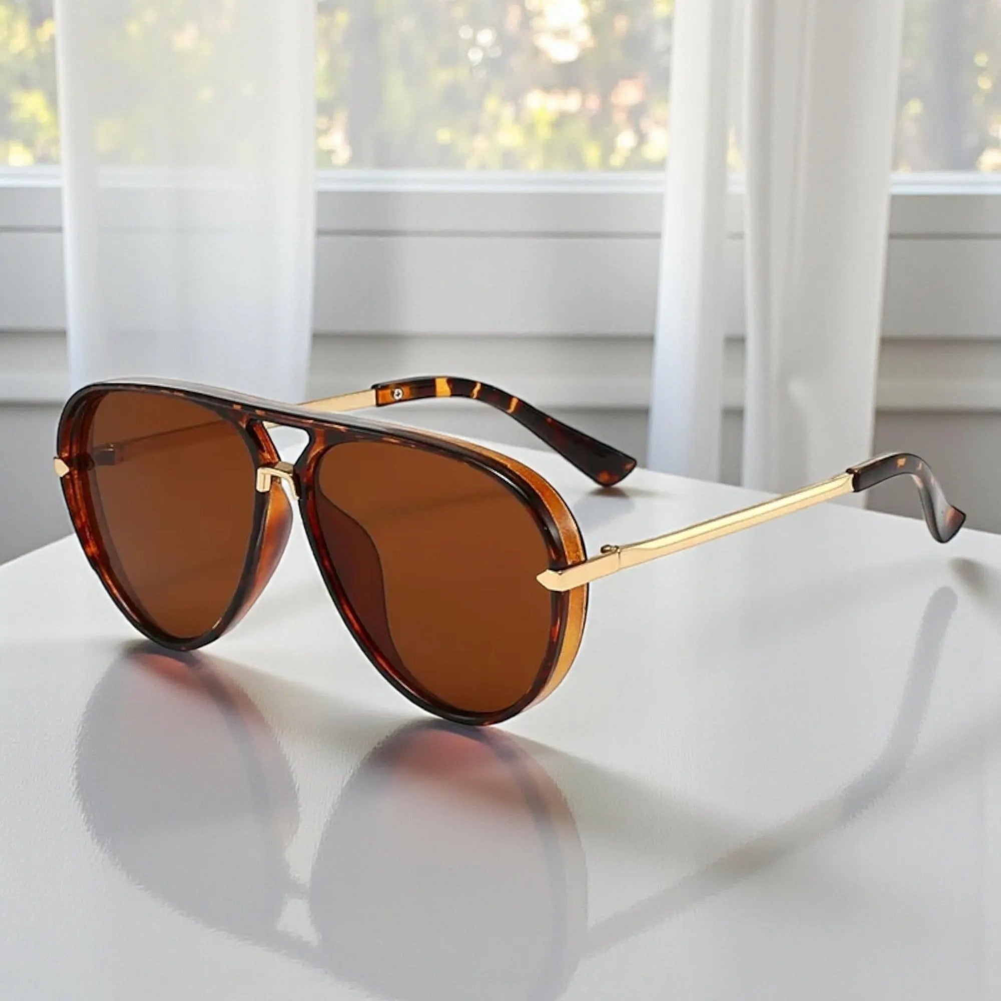 UV Resistant Large Frame Aviator Sunglasses – Outdoor Fishing Fashion Glasses Gift