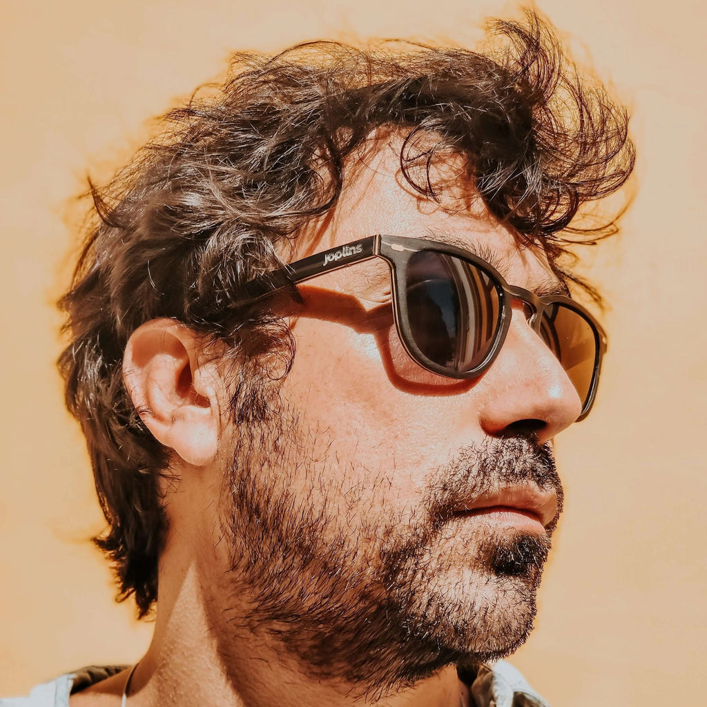 Joplins Lark Ebony - Wooden Sunglasses, Polarized sunglasses, Wood Sunglasses, Eco-friendly Sunglasses, Recycled sunglasses