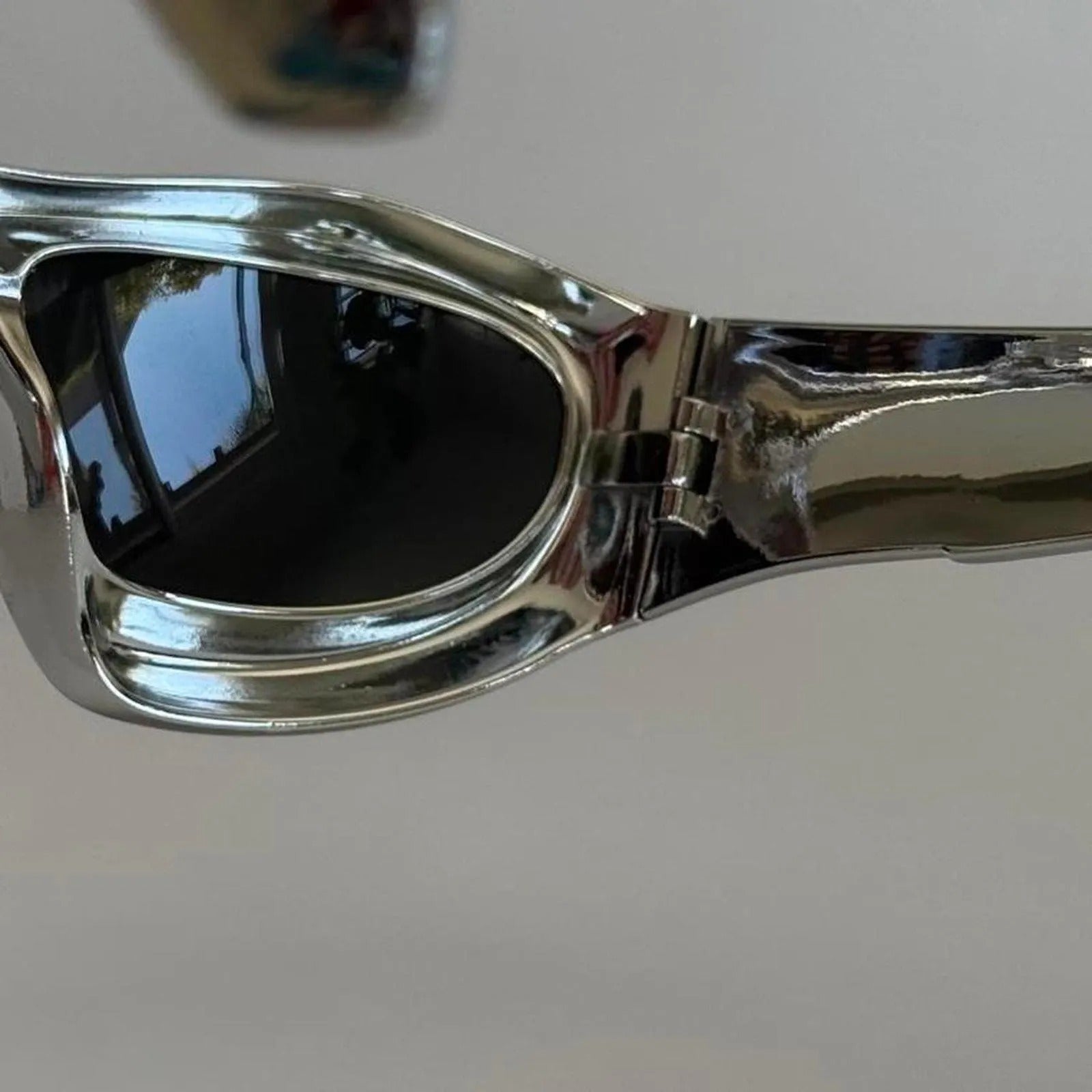 Y2K Silver Black Bubbly Round Rave Sunglasses Unisex Festival UVA UVB