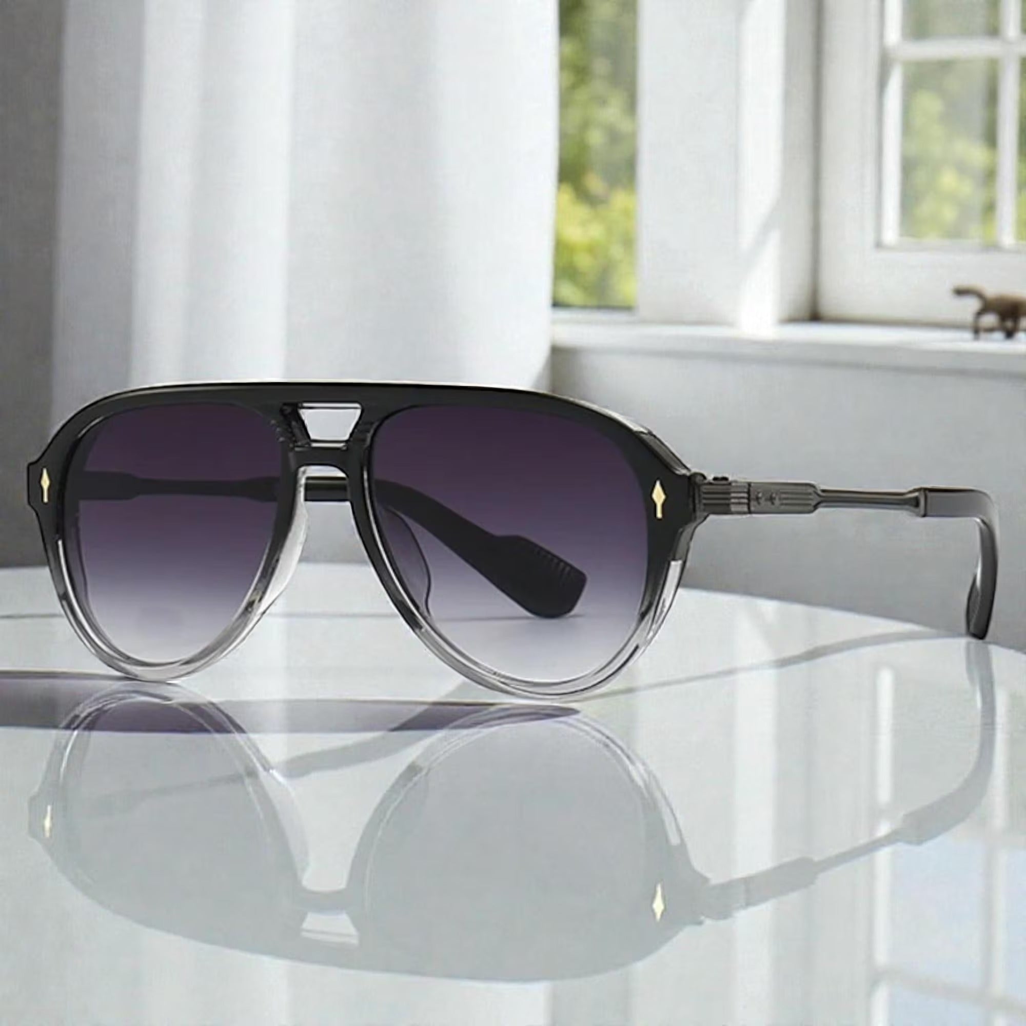 Retro Double Bridges Pilot Unisex Sunglasses – UV400 Aviator Shades Gift