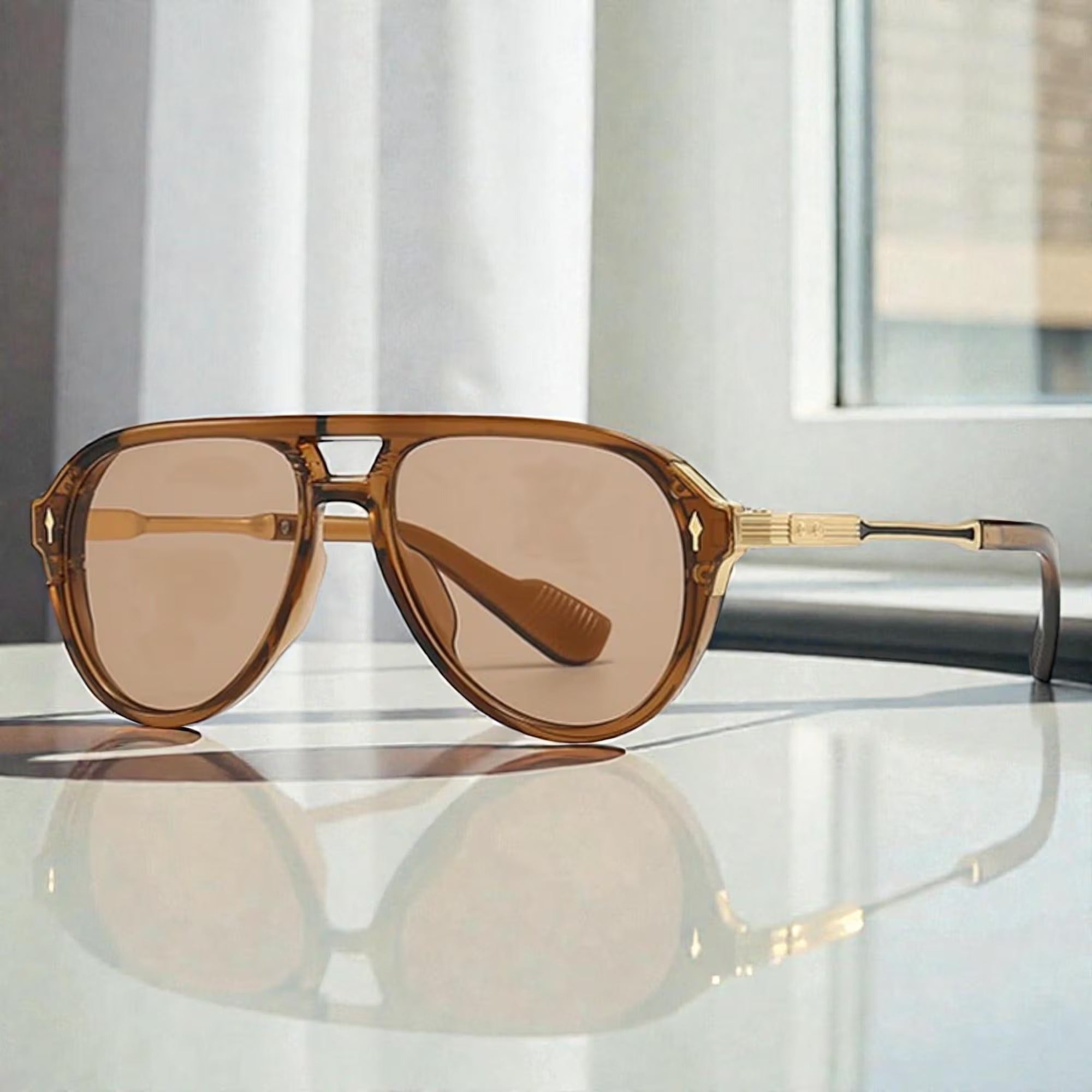 Retro Double Bridges Pilot Unisex Sunglasses – UV400 Aviator Shades Gift