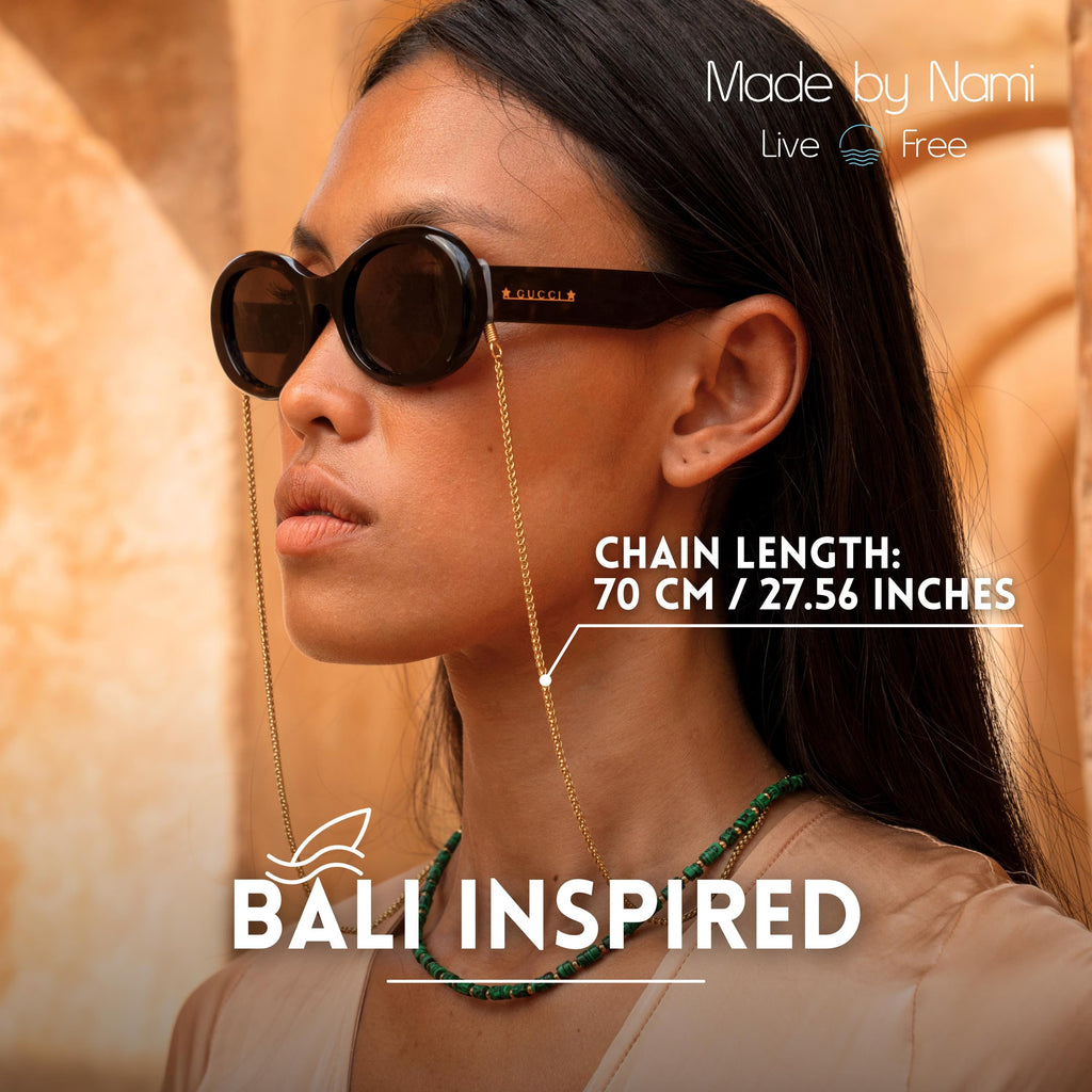 Golden Glasses Chain Women • Modern Eyeglass Chain Stainless Steel • Sunglasses Chain Gold • Summer Accessories • Festival Jewelry