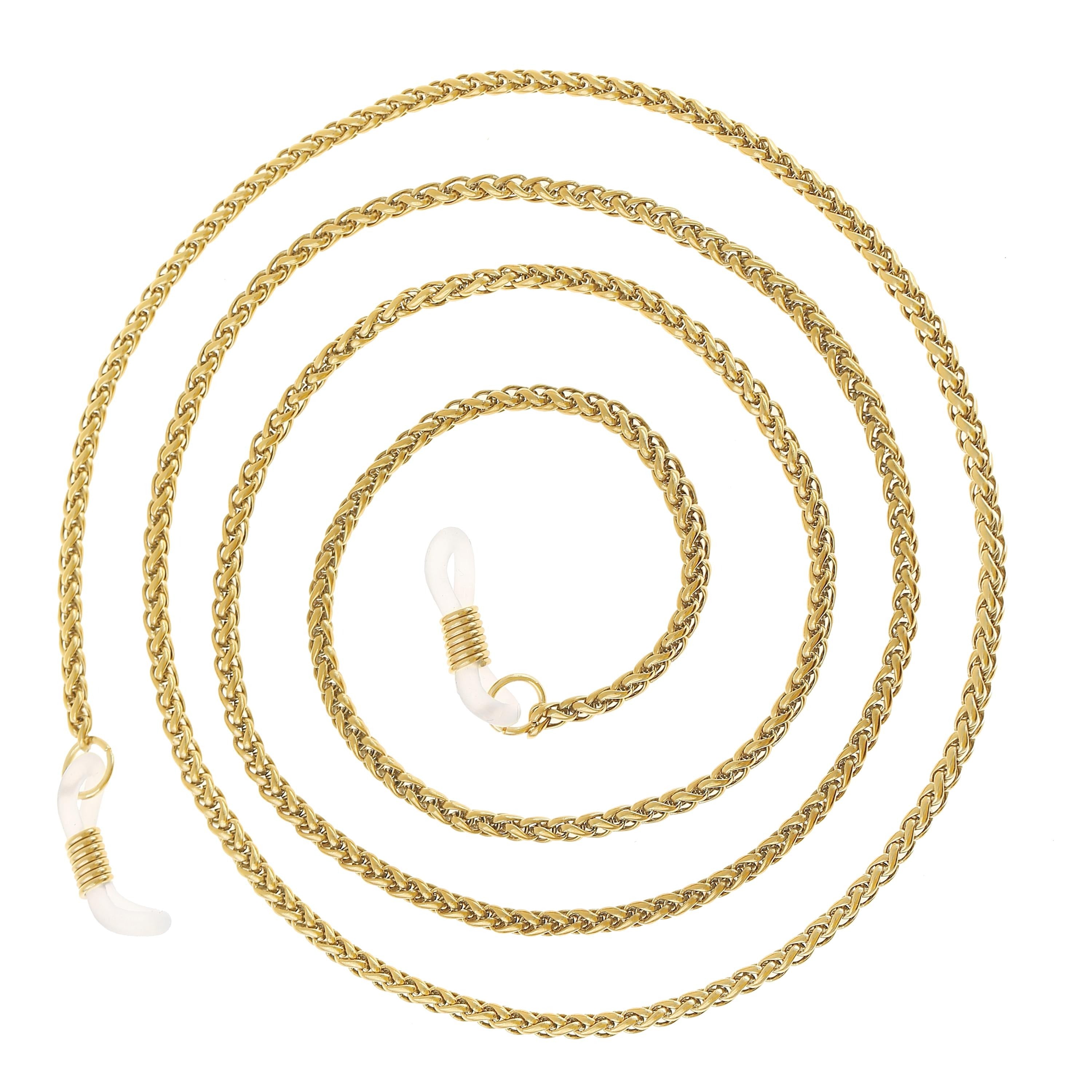 Golden Glasses Chain Women • Modern Eyeglass Chain Stainless Steel • Sunglasses Chain Gold • Summer Accessories • Festival Jewelry