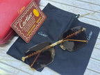 Vintage Cartier Rimless Sunglasses: Model CT0545S Brown Lens Eyewear Men/ Women, Valentines Gift