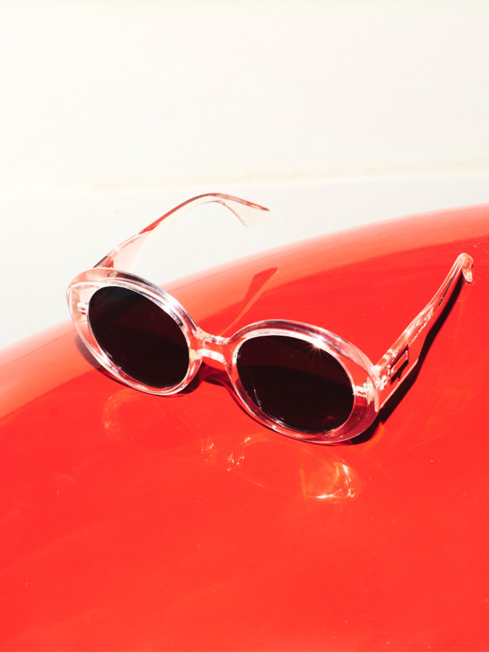 Obsidian ice Round Sunglasses SG0014-TP-GY-Transparent