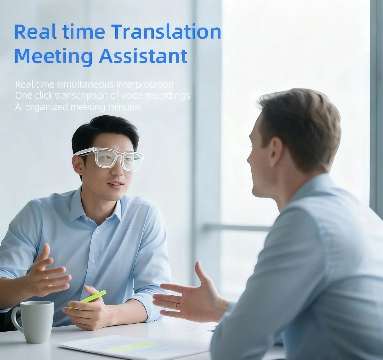 AI Smart Glasses With Video Recording AI Translation 8MP Camera and Bluetooth