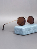 Polarized Metal Frame Round Sunglasses