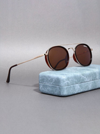 Polarized Metal Frame Round Sunglasses