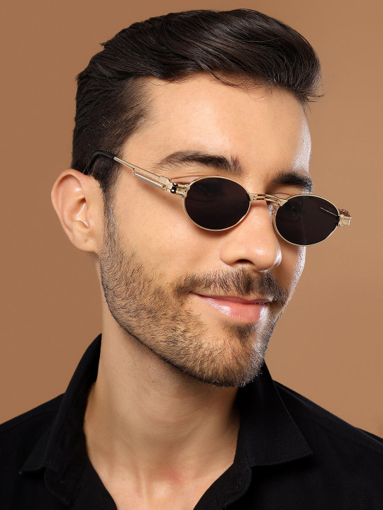 Voyage - Unisex Oval Sunglasses with UV Protected Lens B80580MG5182