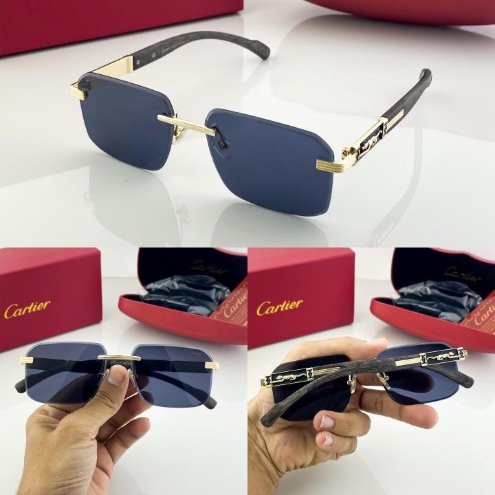 Cartier Gold Black 3116 Sunglasses