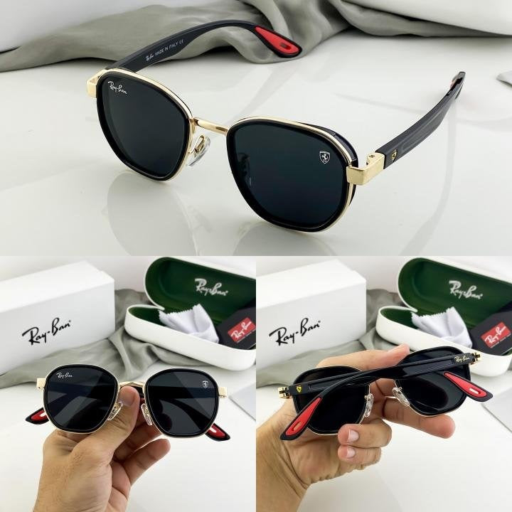 RAYBAN GOLD BLACK 3674