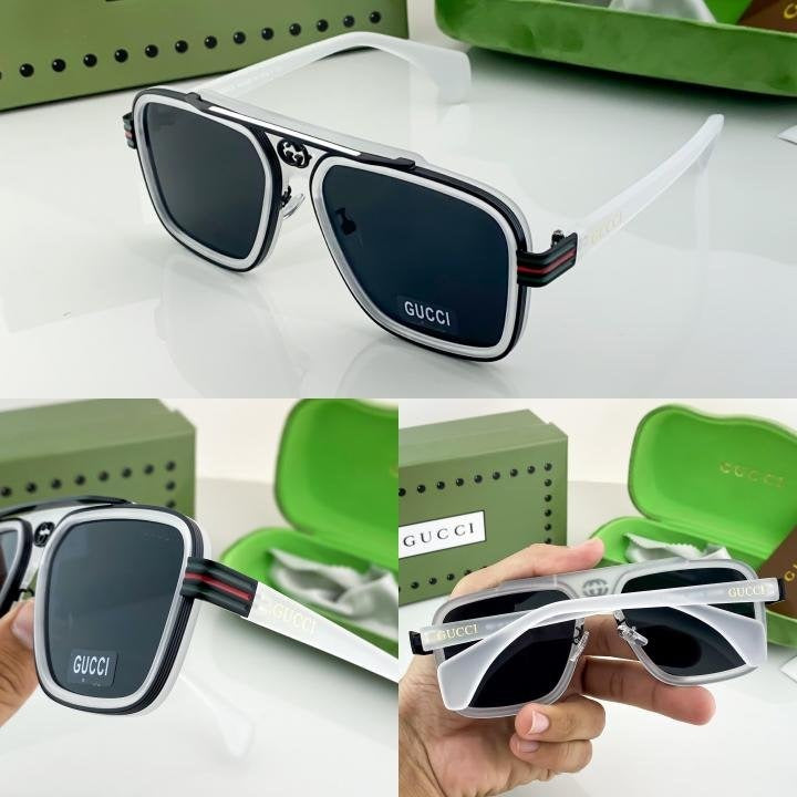 Gucci White Black 1295 Sunglasses