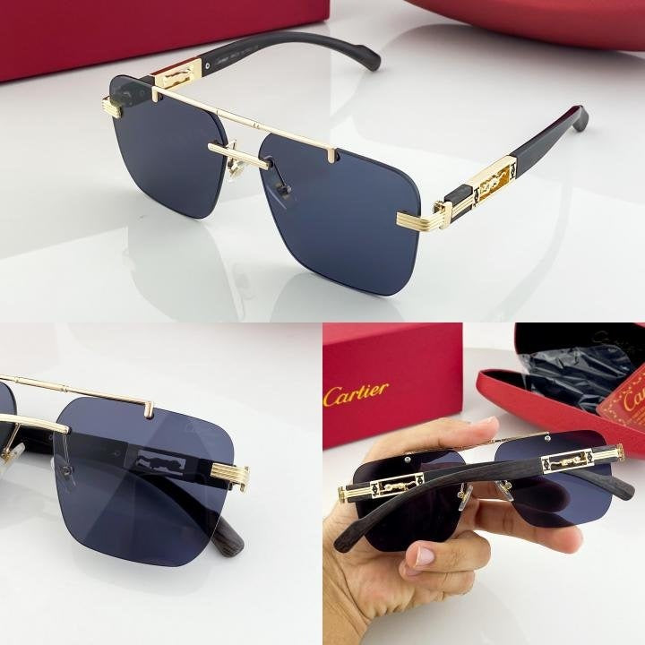 Cartier Gold Black 3120 Sunglasses