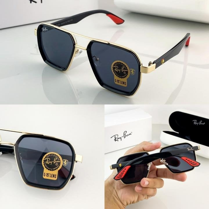 RAYBAN GOLD BLACK 10