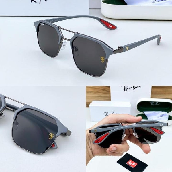 LUXURY SHADES #04 GREYBLACK EDITION PREMIUM BRANDED SUNGLASSE