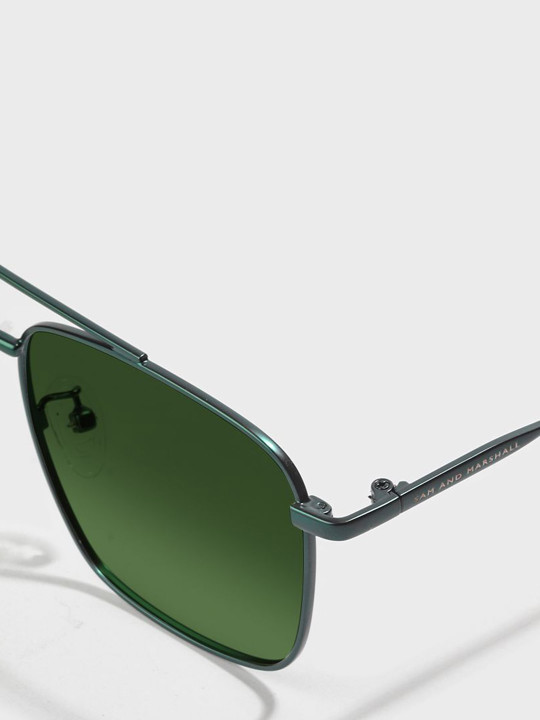 SAM & MARSHALL VEIN -  Square Sunglasses UV Protected Lens VEIN_GREEN_GREEN_2930