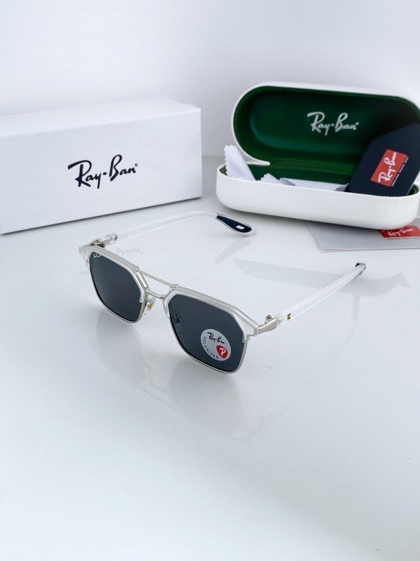 RAYBAN RB04 FERRARI EDITION WHITE FRAME BLACK POLARIZED GLASS Main image