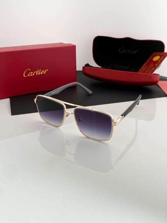 Cartier Gold Black Shaded 23400 Sunglasses Main image