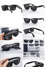 Pro AI Smart Glasses 800W Pixel 2K HD Camera Outdoor Sport Sunglasses with Open AI Voice Assistant, Call Recording & Real-Time